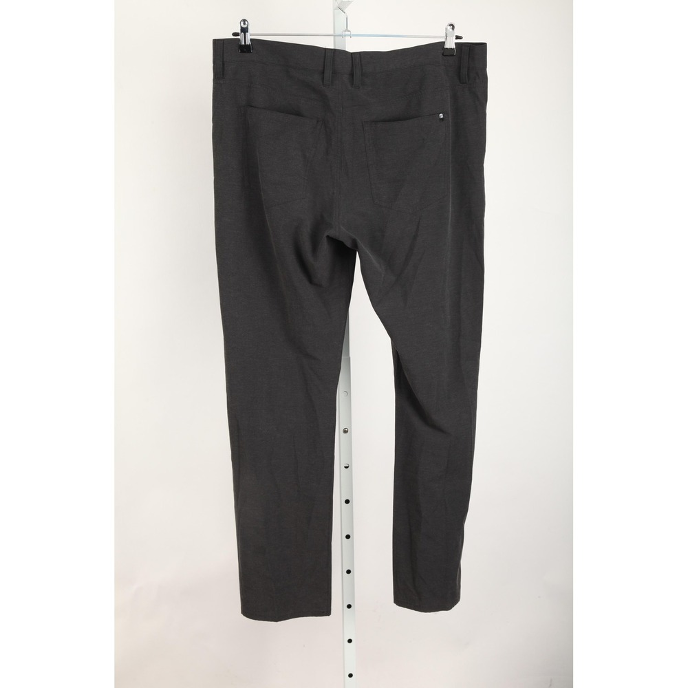 TravisMathew Pants Mens 38 Charcoal Grey 5-Pocket Performance Straight Leg - Picture 4 of 14